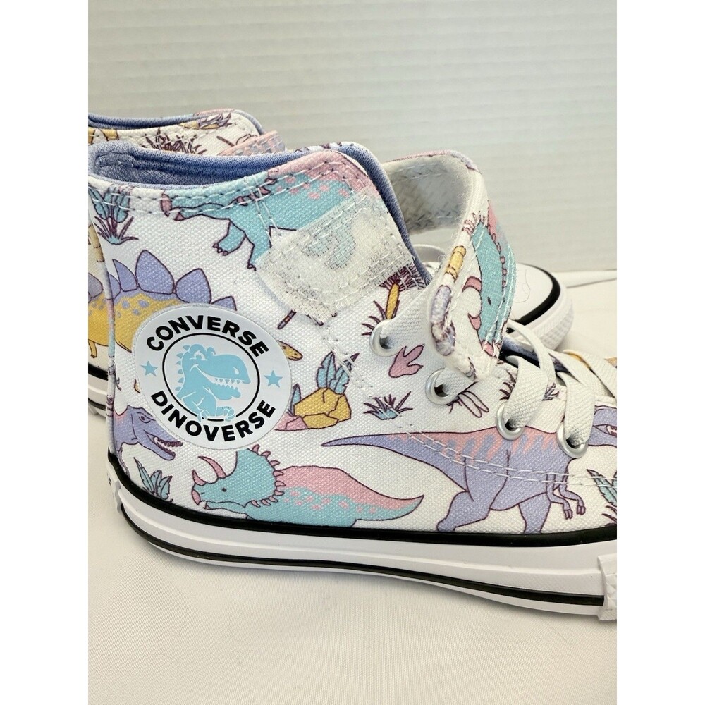Converse Chuck Taylor All Star Dino Party Easy On Dinosaurs Sneakers Size 13 New - Picture 2 of 8